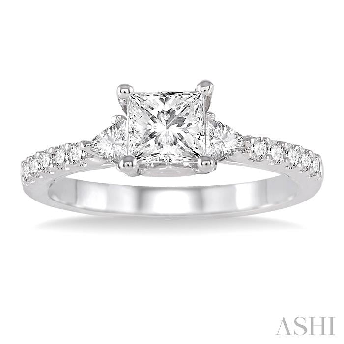 1/2 Ctw Diamond Semi-Mount Engagement Ring in 14K White Gold