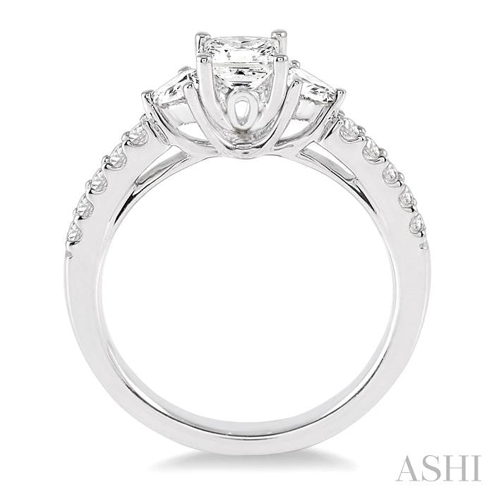 1/2 Ctw Diamond Semi-Mount Engagement Ring in 14K White Gold
