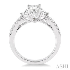 1/2 Ctw Diamond Semi-Mount Engagement Ring in 14K White Gold