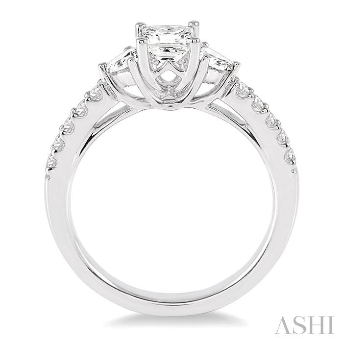 3/8 Ctw Diamond Semi-Mount Engagement Ring in 14K White Gold
