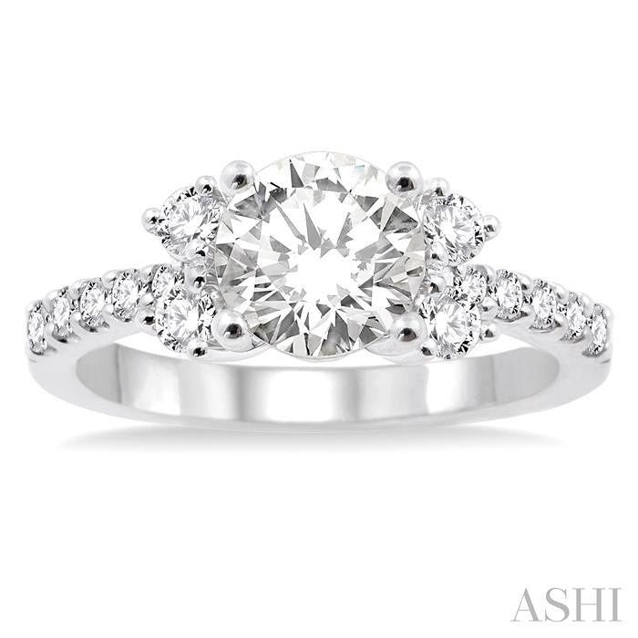 3/8 Ctw Diamond Semi-Mount Engagement Ring in Platinum