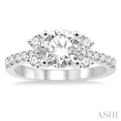 3/8 Ctw Diamond Semi-Mount Engagement Ring in Platinum