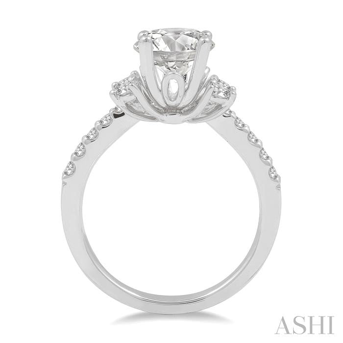 3/8 Ctw Diamond Semi-Mount Engagement Ring in Platinum