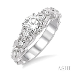 1/3 Ctw Diamond Semi-Mount Engagement Ring in 14K White Gold