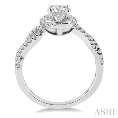 1/3 Ctw Diamond Semi-mount Engagement Ring in 14K White Gold