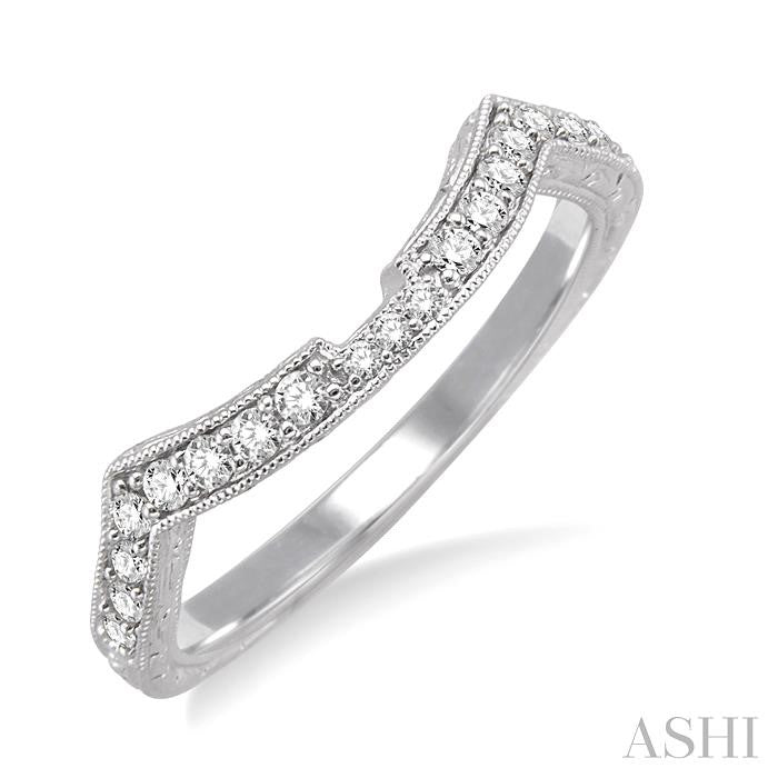 1/5 Ctw Round Cut Diamond Matching Wedding Band in 14K White Gold