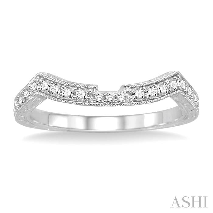 1/5 Ctw Round Cut Diamond Matching Wedding Band in 14K White Gold
