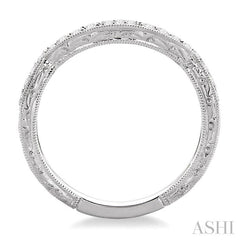 1/5 Ctw Round Cut Diamond Matching Wedding Band in 14K White Gold