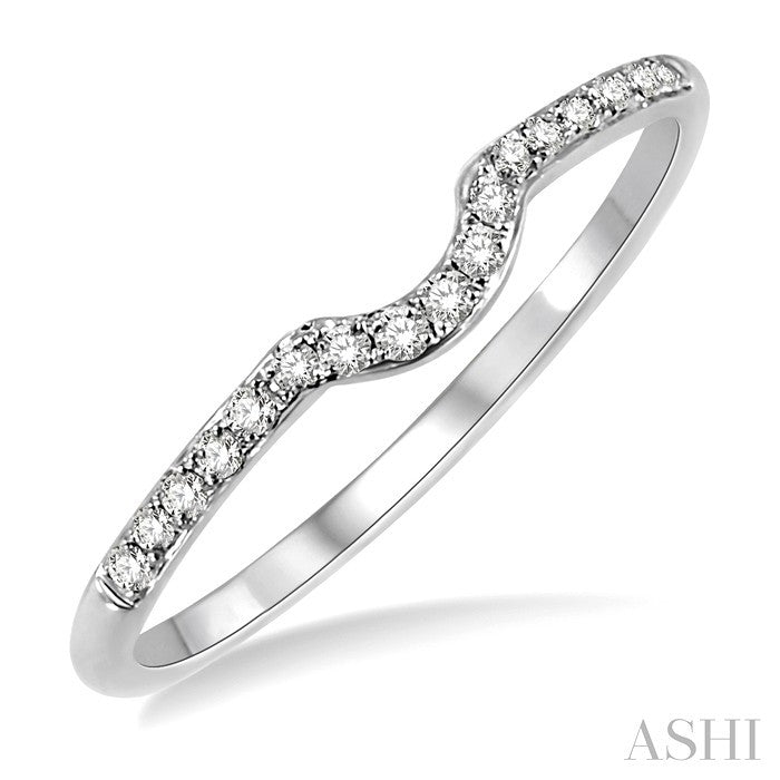 1/8 Ctw Round Cut Diamond Matching Wedding Band in 14K White Gold