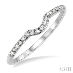 1/8 Ctw Round Cut Diamond Matching Wedding Band in 14K White Gold