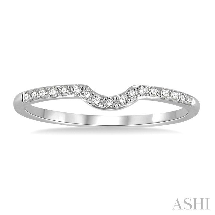 1/8 Ctw Round Cut Diamond Matching Wedding Band in 14K White Gold