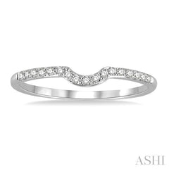 1/8 Ctw Round Cut Diamond Matching Wedding Band in 14K White Gold