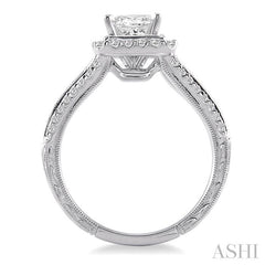 1/2 Ctw Diamond Semi-Mount Engagement Ring in 14K White Gold