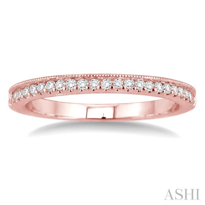 1/6 Ctw Round Cut Diamond Matching Wedding Band in 14K Rose Gold