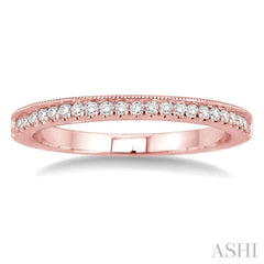 1/6 Ctw Round Cut Diamond Matching Wedding Band in 14K Rose Gold
