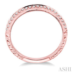 1/6 Ctw Round Cut Diamond Matching Wedding Band in 14K Rose Gold