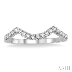 1/4 Ctw Round Cut Diamond Wedding Band in 14K White Gold