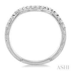 1/4 Ctw Round Cut Diamond Wedding Band in 14K White Gold