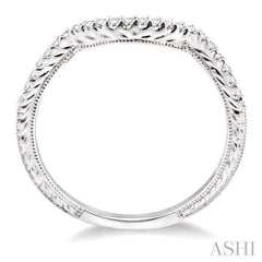 1/6 Ctw Round Cut Diamond Matching Wedding Band in 14K White Gold