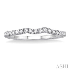 1/4 Ctw Round Cut Diamond Wedding Band in 14K White Gold