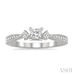 1/5 Ctw Diamond Semi-Mount Engagement Ring in 14K White Gold