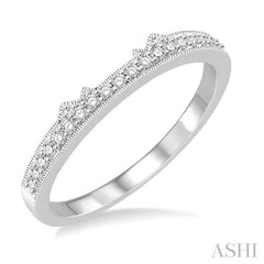 1/6 Ctw Round Cut Diamond Wedding Band in 14K White Gold