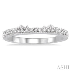 1/6 Ctw Round Cut Diamond Wedding Band in 14K White Gold