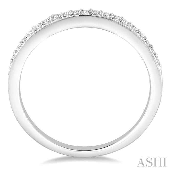 1/6 Ctw Round Cut Diamond Wedding Band in 14K White Gold