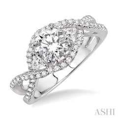 1/2 Ctw Diamond Semi-Mount Engagement Ring in 14K White Gold