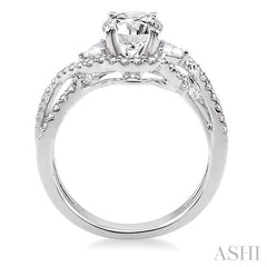 1/2 Ctw Diamond Semi-Mount Engagement Ring in 14K White Gold