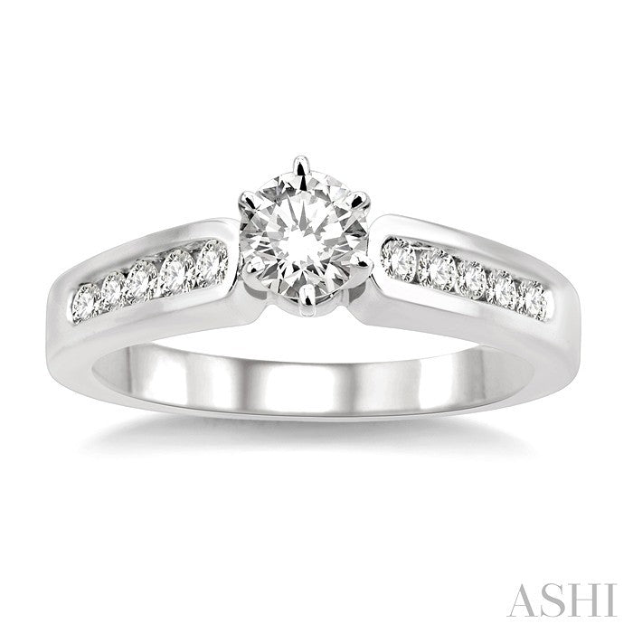 1/3 Ctw Diamond Semi-Mount Engagement Ring in 14K White Gold