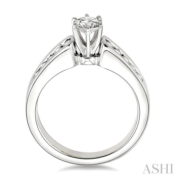 1/3 Ctw Diamond Semi-Mount Engagement Ring in 14K White Gold