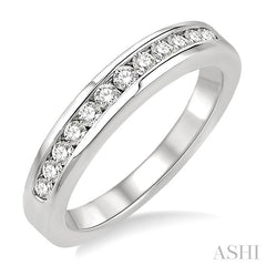 1/3 Ctw Round Cut Diamond Matching Wedding Band in 14K White Gold