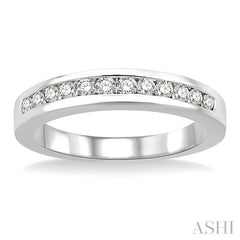 1/3 Ctw Round Cut Diamond Matching Wedding Band in 14K White Gold
