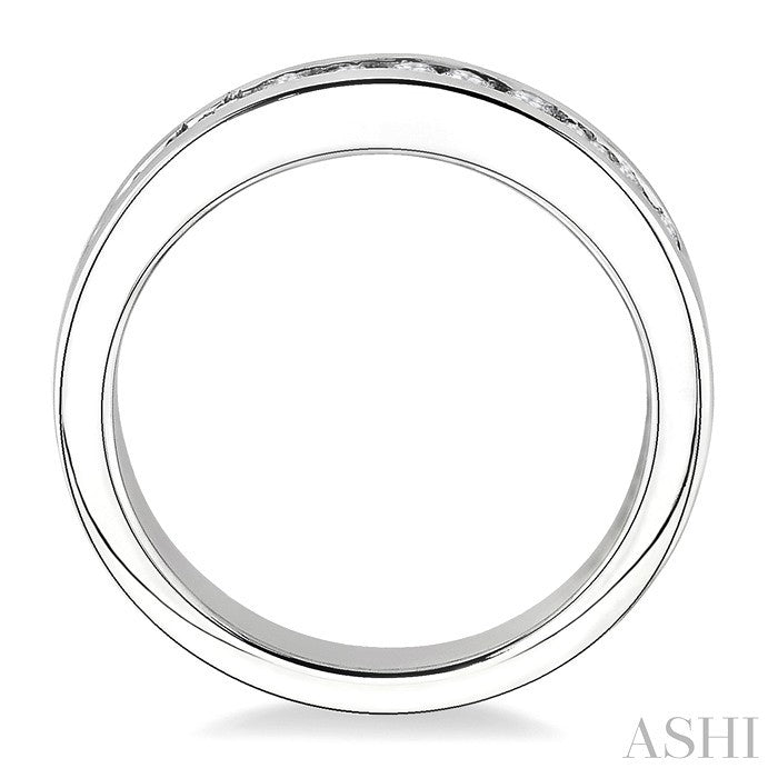 1/3 Ctw Round Cut Diamond Matching Wedding Band in 14K White Gold