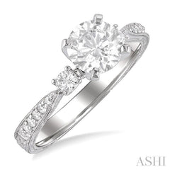 1/5 ctw Diamond Semi-Mount Engagement Ring in 14K White Gold