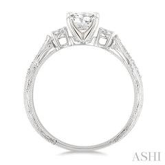 1/5 Ctw Diamond Semi-Mount Engagement Ring in 14K White Gold