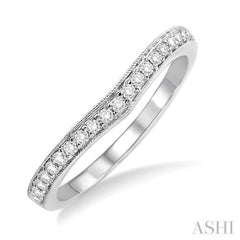 1/5 Ctw Round Cut Diamond Wedding Band in 14K White Gold