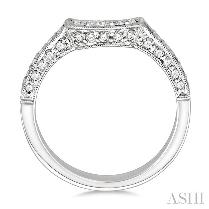 1/3 Ctw Diamond Matching Wedding Band in 14K White Gold