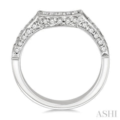 1/3 Ctw Diamond Matching Wedding Band in 14K White Gold