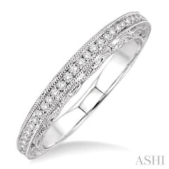 1/6 Ctw Round Cut Diamond Matching Wedding Band in 14K White Gold