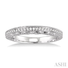 1/6 Ctw Round Cut Diamond Matching Wedding Band in 14K White Gold