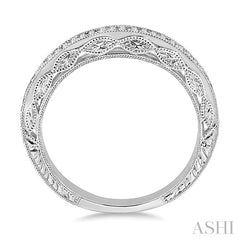 1/6 Ctw Round Cut Diamond Matching Wedding Band in 14K White Gold