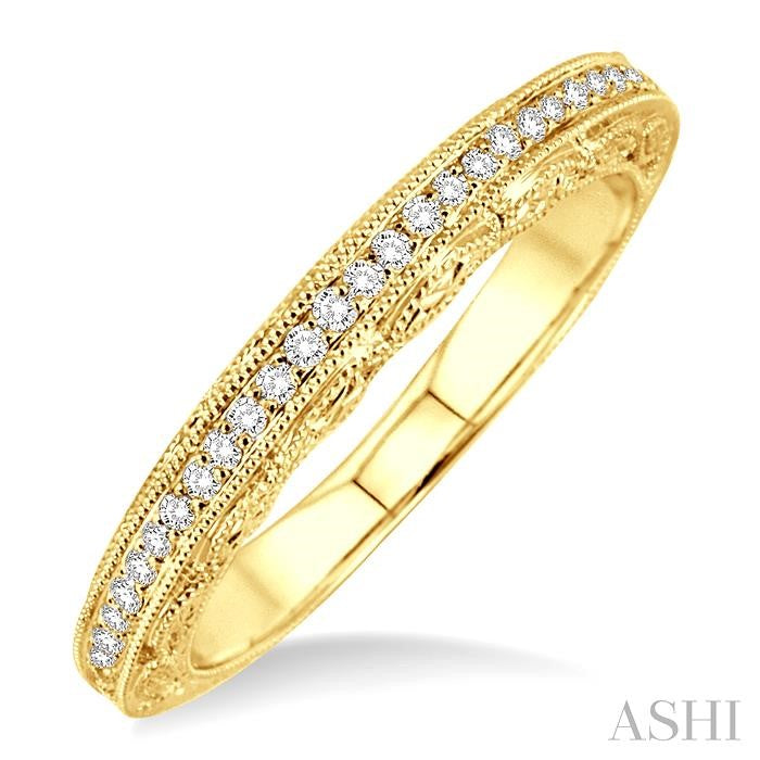 1/6 Ctw Round Cut Diamond Matching Wedding Band in 14K Yellow Gold