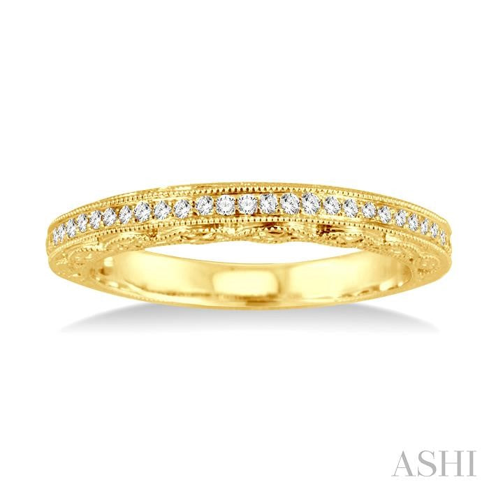 1/6 Ctw Round Cut Diamond Matching Wedding Band in 14K Yellow Gold