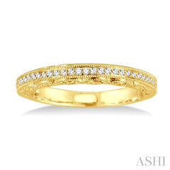 1/6 Ctw Round Cut Diamond Matching Wedding Band in 14K Yellow Gold