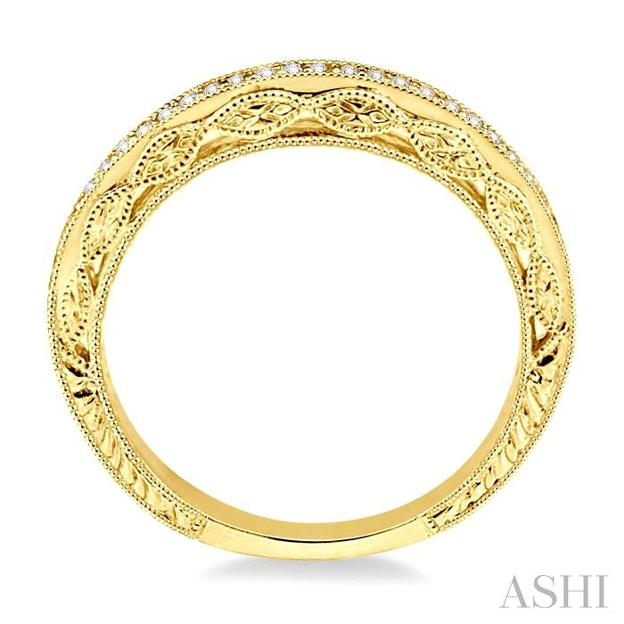 1/6 Ctw Round Cut Diamond Matching Wedding Band in 14K Yellow Gold