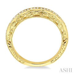 1/6 Ctw Round Cut Diamond Matching Wedding Band in 14K Yellow Gold