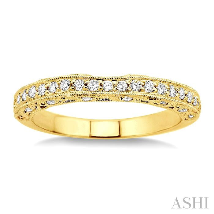 3/8 Ctw Round Cut Diamond Matching Wedding Band in 14K Yellow Gold