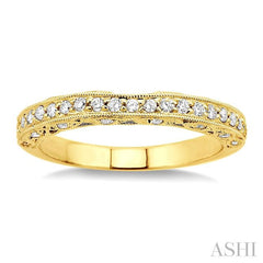 3/8 Ctw Round Cut Diamond Matching Wedding Band in 14K Yellow Gold